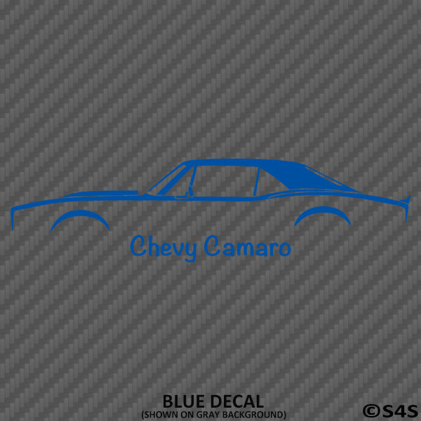 1968 Chevy Camaro Classic Car Silhouette Vinyl Decal - S4S Designs