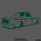 Chevy Style Truck Lowrider Silhouette Vinyl Decal