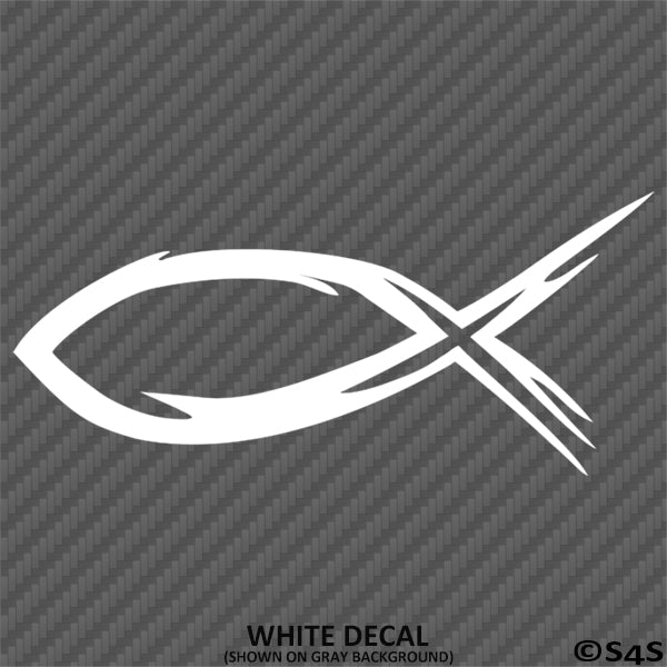 Fish God Design Sticker Tribal Christian Fish God Vinyl Decal – S4S Designs