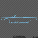 1961-69 Lincoln Continental Convertible Classic Car Silhouette Vinyl Decal - S4S Designs