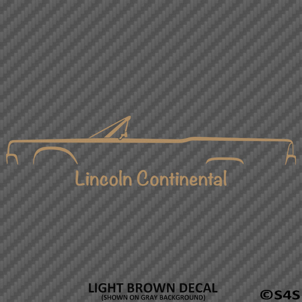 1961-69 Lincoln Continental Convertible Classic Car Silhouette Vinyl Decal - S4S Designs