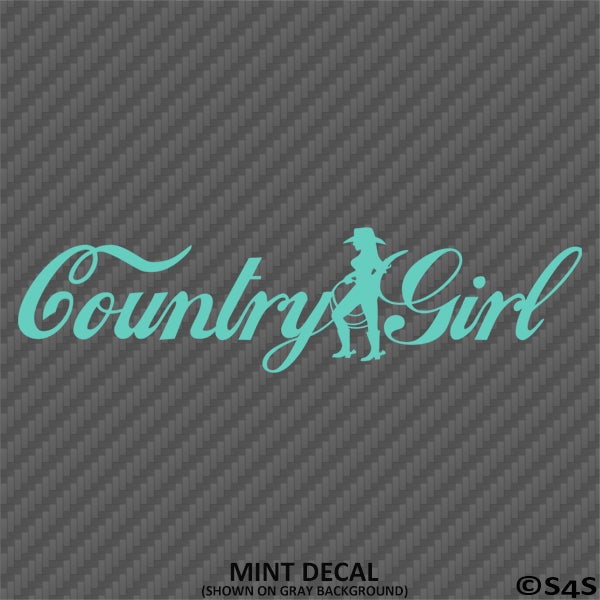 Country Girl Outdoors Cowgirl Vinyl Decal