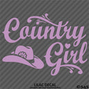 Country Girl Cowgirl Hat Vinyl Decal