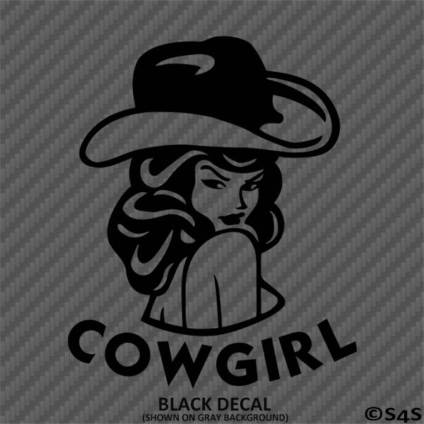 Sexy Cowgirl Silhouette Vinyl Decal
