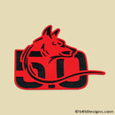 "Coyote Growler 5.0" Mustang Acrylic Badge Set Matte Red/Black - S4S Designs