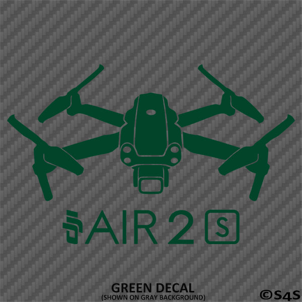 DJI Air 2S Drone Silhouette Vinyl Decal