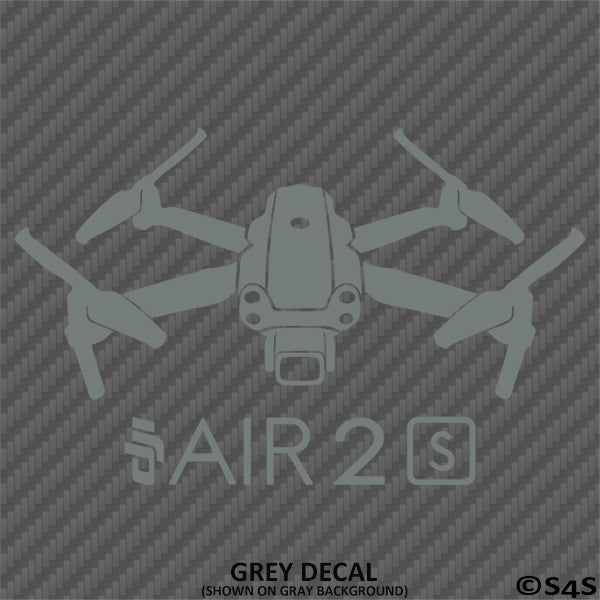 DJI Air 2S Drone Silhouette Vinyl Decal