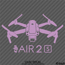 DJI Air 2S Drone Silhouette Vinyl Decal