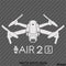 DJI Air 2S Drone Silhouette Vinyl Decal