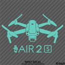 DJI Air 2S Drone Silhouette Vinyl Decal