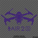 DJI Air 2S Drone Silhouette Vinyl Decal