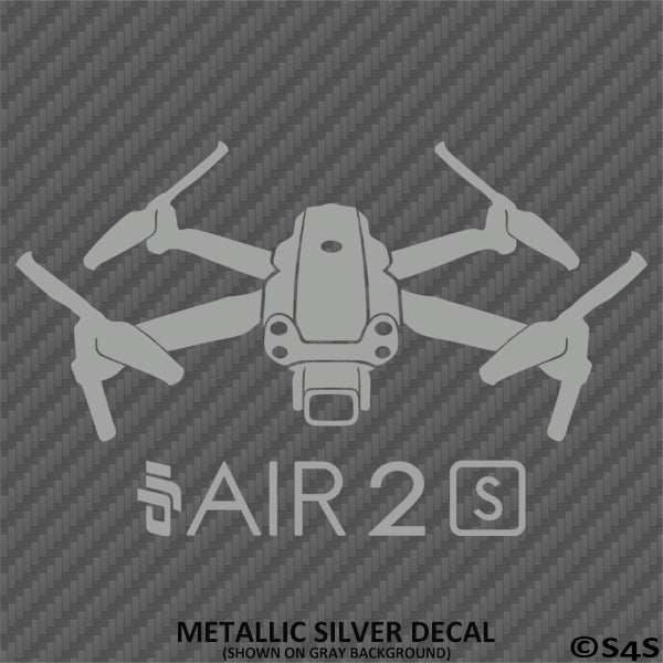 DJI Air 2S Drone Silhouette Vinyl Decal