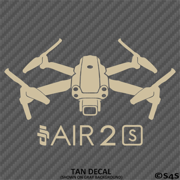 DJI Air 2S Drone Silhouette Vinyl Decal