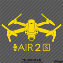 DJI Air 2S Drone Silhouette Vinyl Decal
