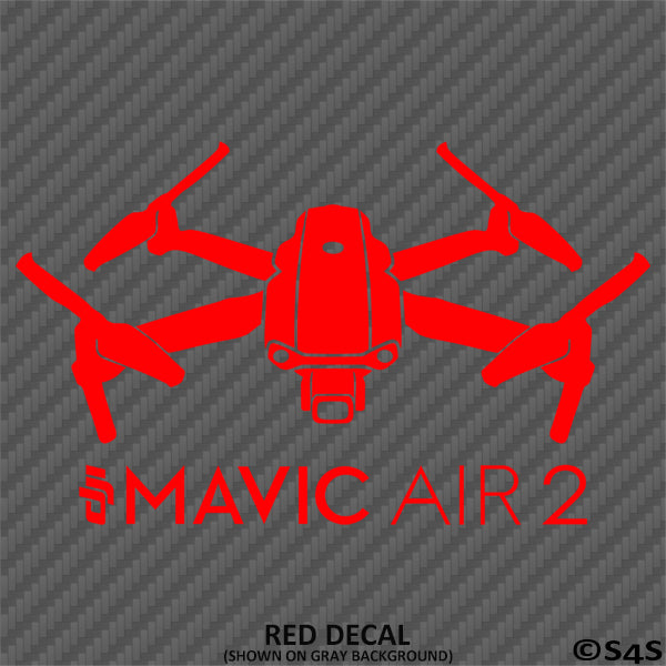 DJI Mavic Air 2 Drone Silhouette Vinyl Decal