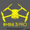 DJI Mini 3 Pro Drone Silhouette Vinyl Decal