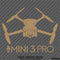 DJI Mini 3 Pro Drone Silhouette Vinyl Decal