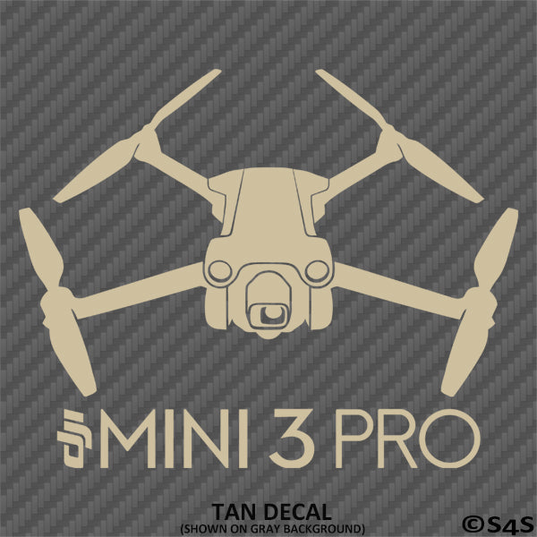 DJI Mini 3 Pro Drone Silhouette Vinyl Decal