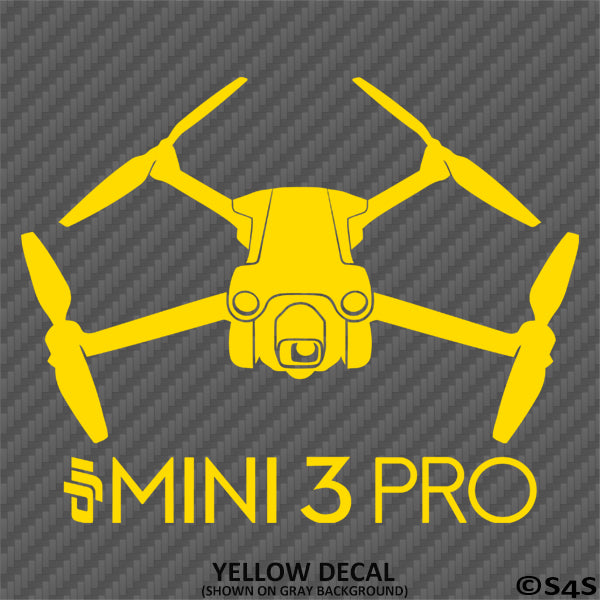 DJI Mini 3 Pro Drone Silhouette Vinyl Decal