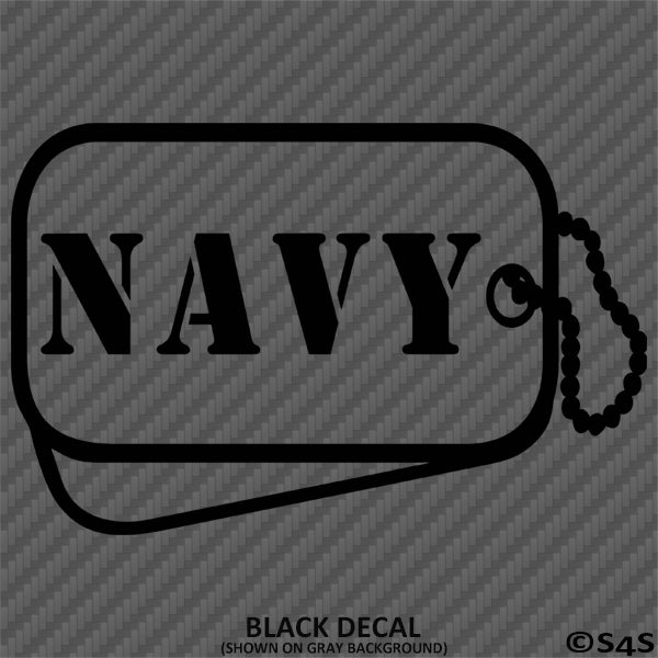 Dog Tags: NAVY Military Tags Vinyl Decal