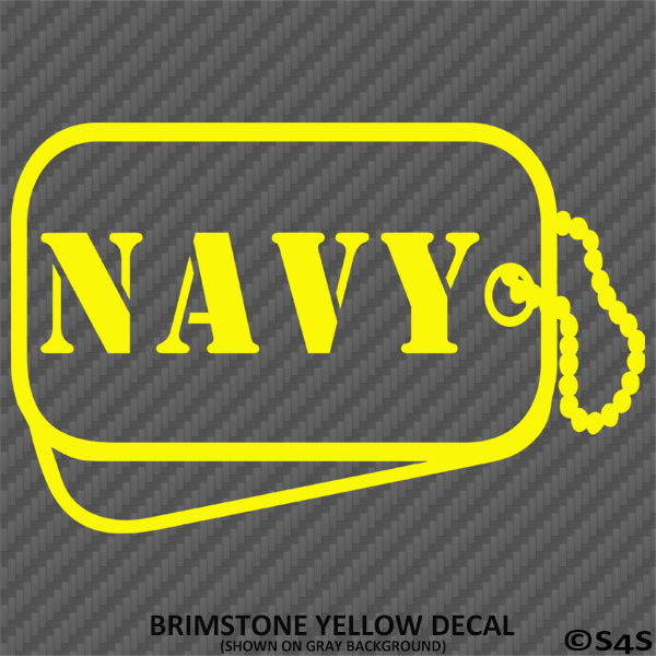 Dog Tags: NAVY Military Tags Vinyl Decal