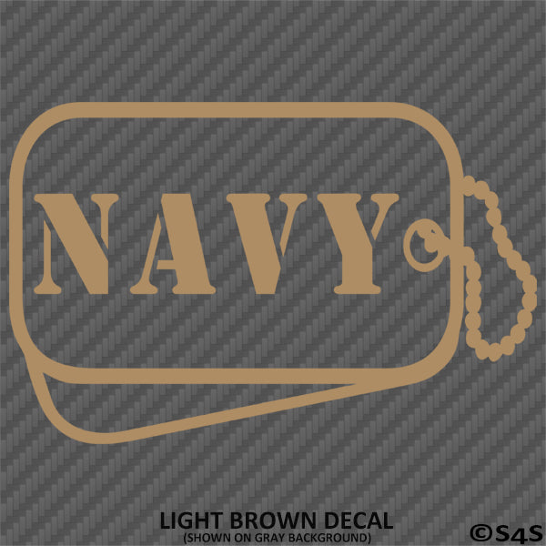 Dog Tags: NAVY Military Tags Vinyl Decal