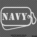 Dog Tags: NAVY Military Tags Vinyl Decal