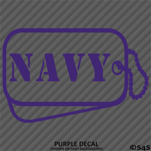 Dog Tags: NAVY Military Tags Vinyl Decal