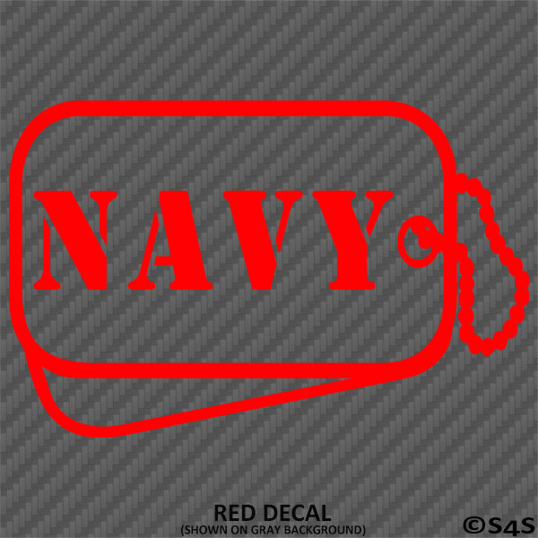 Dog Tags: NAVY Military Tags Vinyl Decal