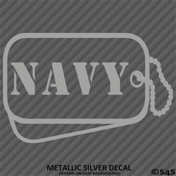Dog Tags: NAVY Military Tags Vinyl Decal