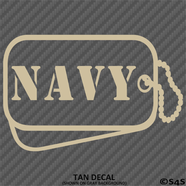 Dog Tags: NAVY Military Tags Vinyl Decal