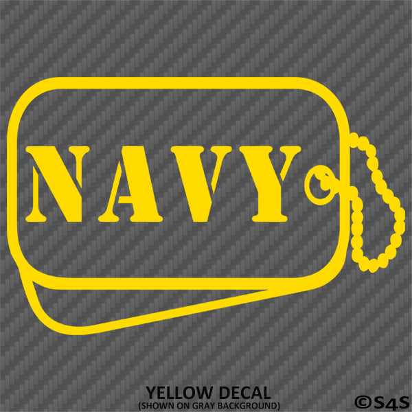 Dog Tags: NAVY Military Tags Vinyl Decal