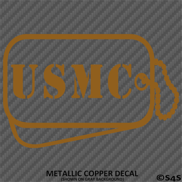 Dog Tags: US Marine USMC Military Tags Vinyl Decal