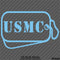 Dog Tags: US Marine USMC Military Tags Vinyl Decal