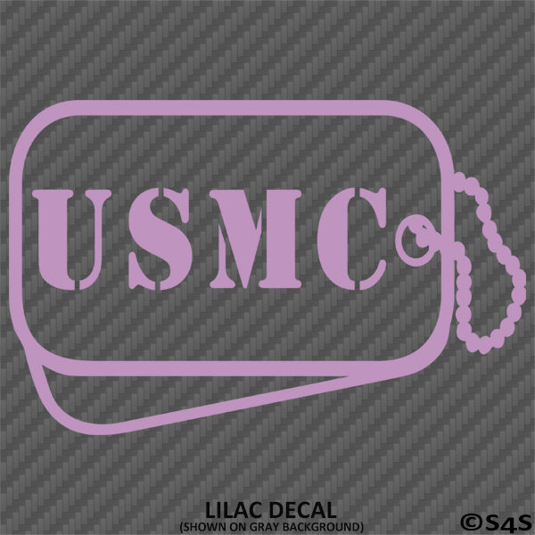 Dog Tags: US Marine USMC Military Tags Vinyl Decal