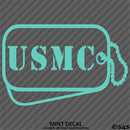 Dog Tags: US Marine USMC Military Tags Vinyl Decal