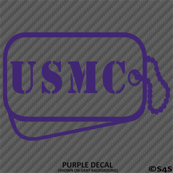 Dog Tags: US Marine USMC Military Tags Vinyl Decal