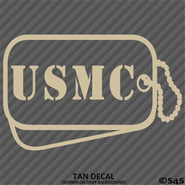 Dog Tags: US Marine USMC Military Tags Vinyl Decal