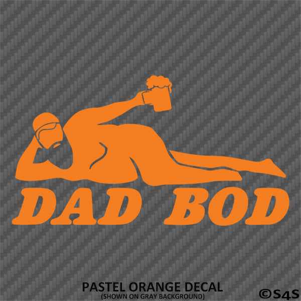 Dad Bod Funny Beer Drinking Vinyl Decal