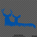 Buck and Doe Silhouette Hunting Vinyl Decal Version 1