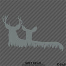 Buck and Doe Silhouette Hunting Vinyl Decal Version 1