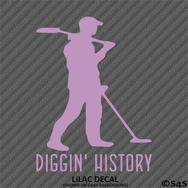 Metal Detecting "Diggin' History" Vinyl Decal Style 1