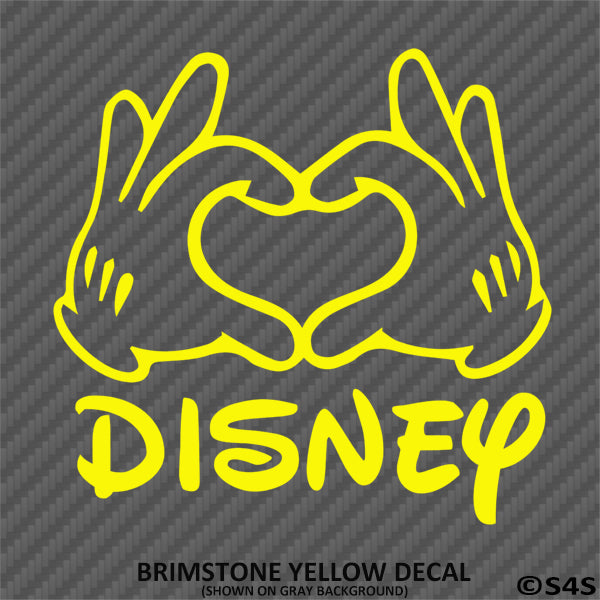 Mickey Mouse Hands Love Heart Disney Inspired Vinyl Decal - S4S Designs