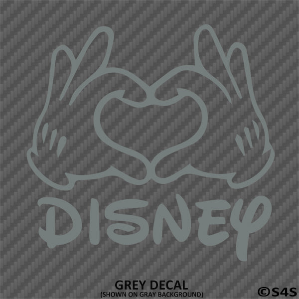 Mickey Mouse Hands Love Heart Disney Inspired Vinyl Decal - S4S Designs
