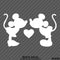 Mickey & Minnie Kissing Love Disney Inspired Vinyl Decal - S4S Designs