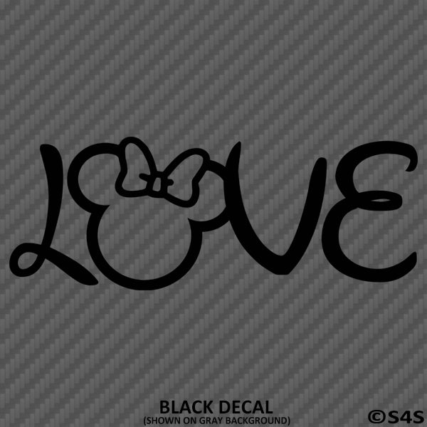 Love: Minnie Ears Disney Inspired Vinyl Decal - S4S Designs