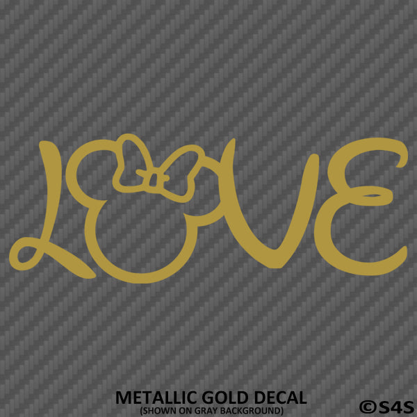 Love: Minnie Ears Disney Inspired Vinyl Decal - S4S Designs