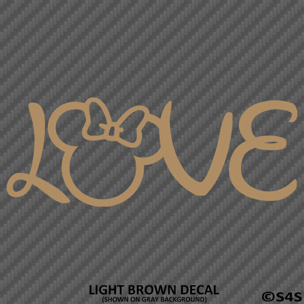Love: Minnie Ears Disney Inspired Vinyl Decal - S4S Designs
