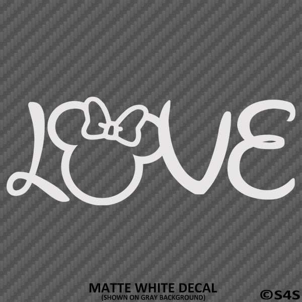 Love: Minnie Ears Disney Inspired Vinyl Decal - S4S Designs