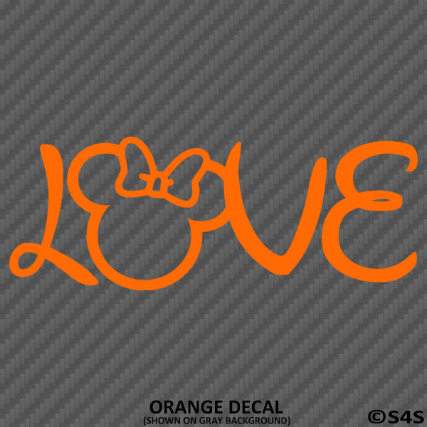 Love: Minnie Ears Disney Inspired Vinyl Decal - S4S Designs